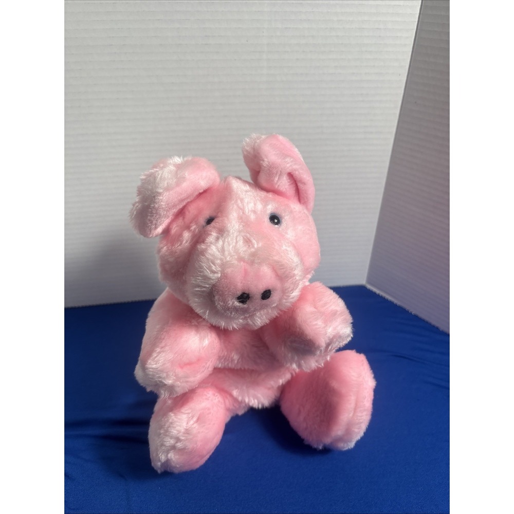 10" Pink Pig by Anya Hand Puppet Vintage 1978 Plush Stuffed Animal Toy